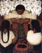 Diego Rivera Sale Flowers oil painting reproduction